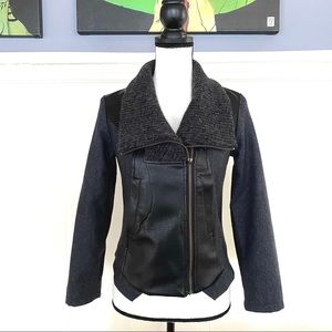 Mixed media moto jacket size S